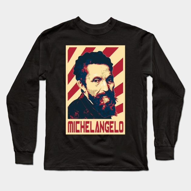 Michelangelo Retro Long Sleeve T-Shirt by Nerd_art